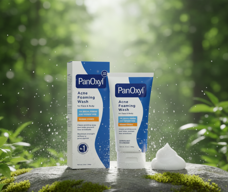 غسول بانوكسيل الرغوي لحب الشباب، 10% بنزويل بيروكسيد - علاج فعال لحب الشباب للوجه والجسم  Panoxyl Acne Foaming Wash, 10% Benzoyl Peroxide - Effective Acne Treatment for Face and Body