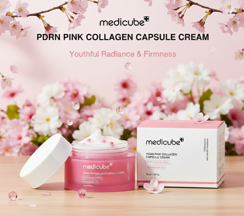 Medicube PDRN Pink Collagen Capsule Cream | Salmon DNA PDRN + Hydrolyzed Collagen | Anti-Aging Moisturizer for Elasticity & Glass Skin