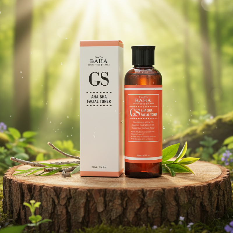 Cos De BAHA GS AHA BHA Facial Toner | 7% Glycolic Acid + Niacinamide | Exfoliating Pore Clarifying Toner