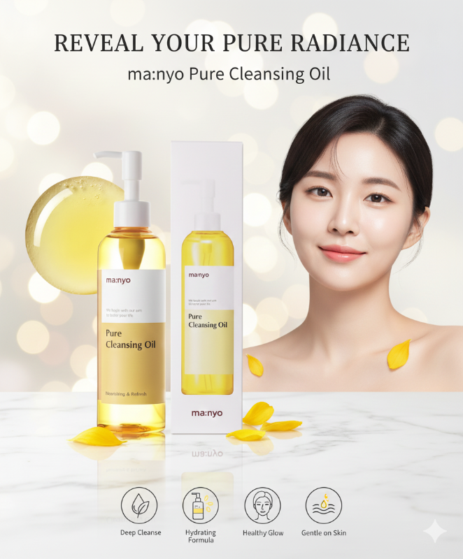 Ma:nyo Pure Cleansing Oil - Gentle Korean Oil Cleanser for Makeup & Blackhead Removal
