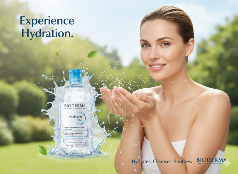 ماء ميسيلار بيوديرما هايدرابيو إتش₂أو - مزيل مكياج ومنظف مرطب للبشرة الجافة  Bioderma HydraBio H₂O Micellar Water - Makeup Remover and Hydrating Cleanser for Dry Skin