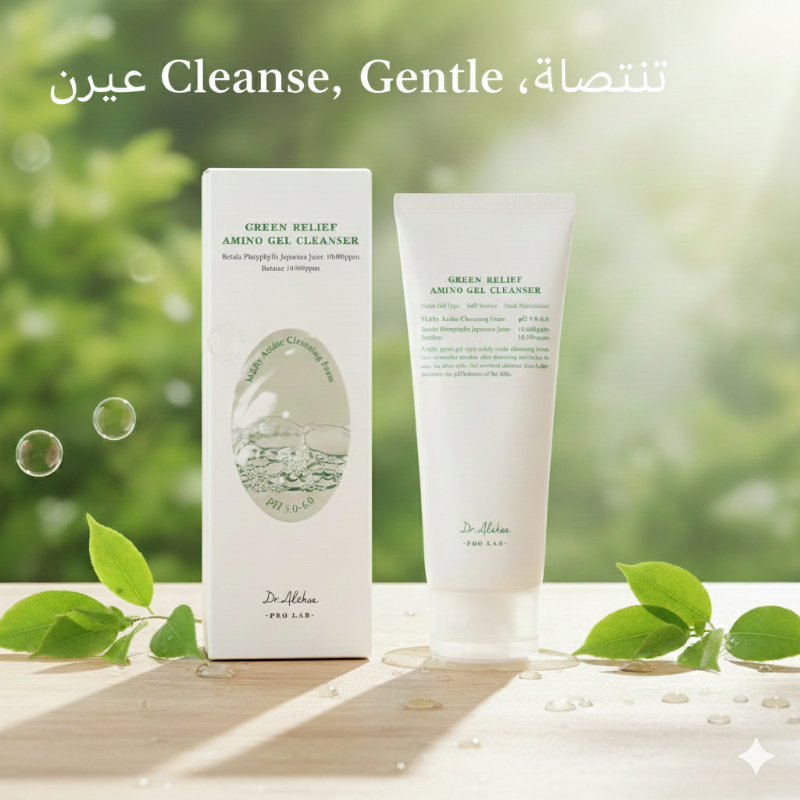 جل التنظيف الأميني دكتور ألثيا جرين ريليف - منظف كوري متوازن الحموضة للبشرة الحساسة  Dr. Althea Green Relief Amino Cleansing Gel - A Korean pH-balanced cleanser for sensitive skin