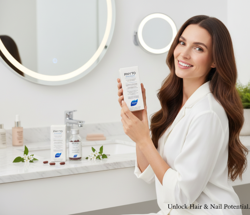 Phyto Phytophanère Hair & Nails Supplement | Vitamins & Borage Oil for Hair Strength, Growth & Volume