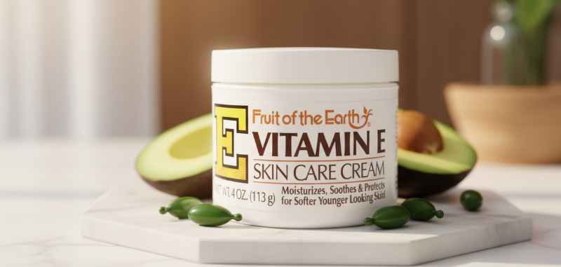 Fruit of the Earth Vitamin E Cream: With Aloe, Collagen & Elastin – 4 oz