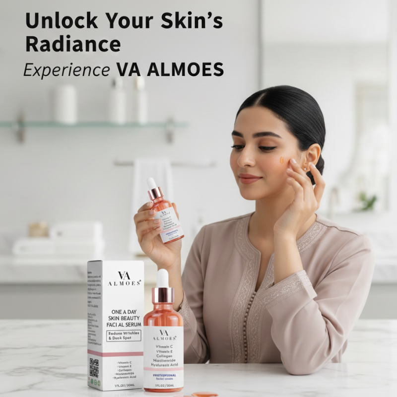 Almoes Serum One A Day Skin Beauty | 5-in-1 Antioxidant Serum with Vitamin C, E, B3, Collagen & Hyaluronic Acid | All Skin Types