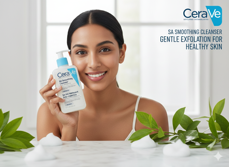 غسول سيرافي إس إيه المنعم - غسول للوجه والجسم بحمض الساليسيليك للبشرة الخشنة والمتشققة CeraVe SA Smoothing Cleanser - Salicylic Acid Face & Body Wash for Rough, Cracked Skin