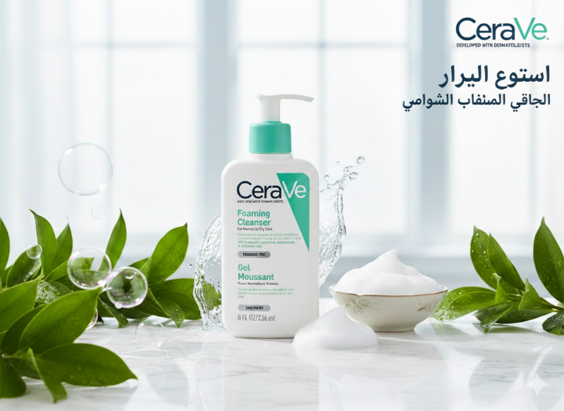 غسول سيرافي الرغوي للوجه للبشرة العادية إلى الدهنية - منظف للتحكم في الزيوت مع السيراميدات 
CeraVe Foaming Facial Wash for Normal to Oily Skin - Oil Control Cleanser with Ceramides