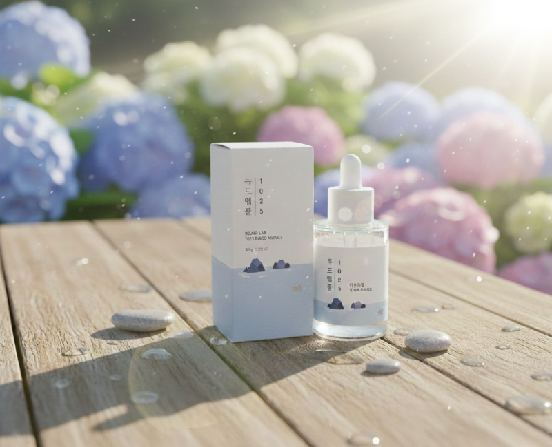 ROUND LAB 1025 Dokdo Ampoule | 72 Mineral Deep Sea Water Ampoule | Soothing & Barrier Repair Serum | For Sensitive Skin