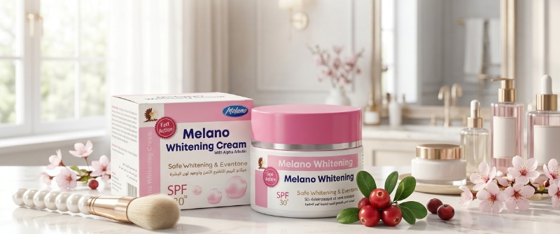 Melano Whitening Cream 50g – with Alpha Arbutin, Vitamin C & Glutathione | SPF 30 | Fades Dark Spots & Pigmentation | Evens Skin Tone
