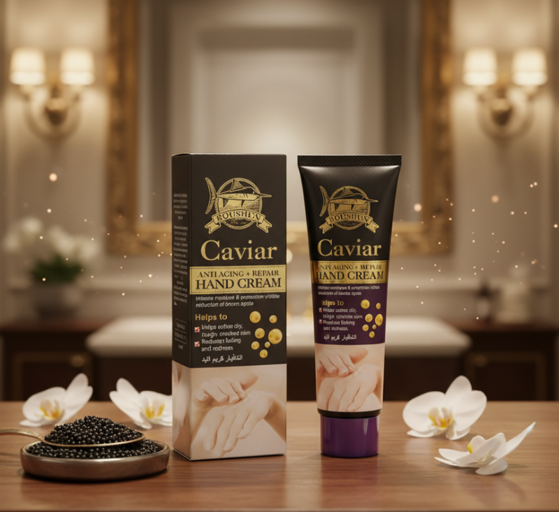 Roushun Caviar Anti-Aging + Repair Hand Cream – Intense Moisture | Reduces Brown Spots | Softens Dry, Cracked Skin | Caviar Extract