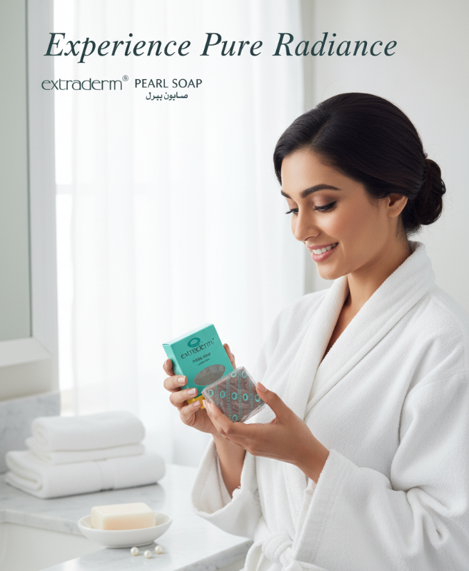 صابون إكستراديرم بيرل: تنظيف عميق ونقي للمسام  Extraderm Pearl Soap: Deep and Pure Cleansing for Pores