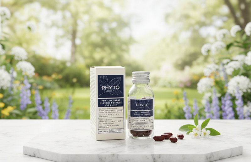 Phyto Phytophanere Hair & Nails Supplement | Vitamin & Borage Oil Formula for Stronger Hair & Nails