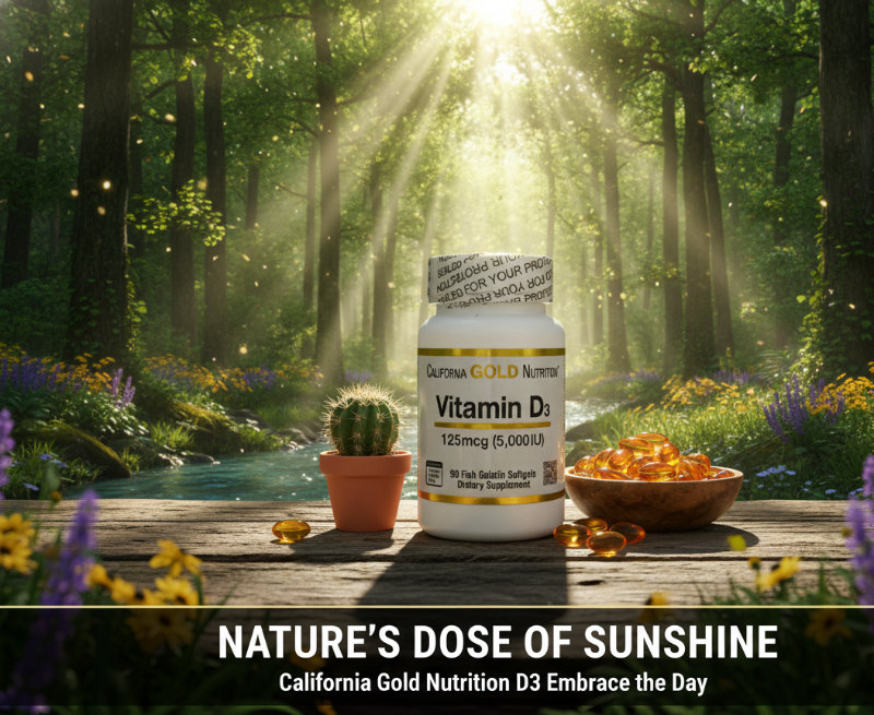 California Gold Nutrition Vitamin D3 5,000 IU | High-Potency Vitamin D for Immune & Bone Health