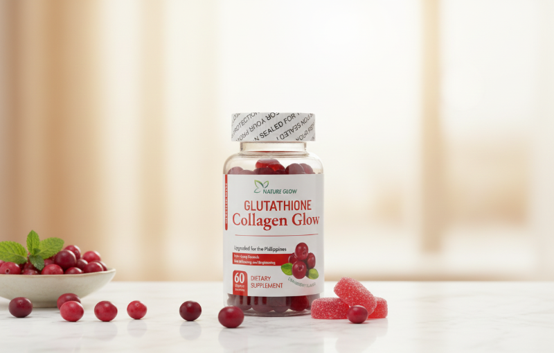 Nature Glow Glutathione Collagen Glow Gummies | Cranberry Gummies for Skin Brightening & Anti‑Aging