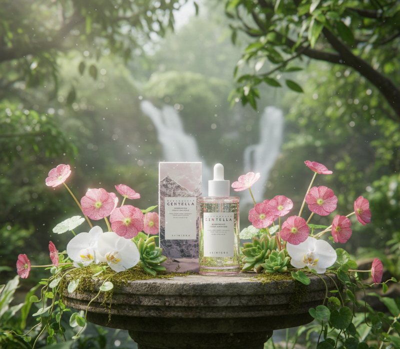 SKIN1004 Madagascar Centella Poremizing Fresh Ampoule | Pore Minimizer & Sebum Control Ampoule | With Pink Salt & Peptides | 100ml, Vegan