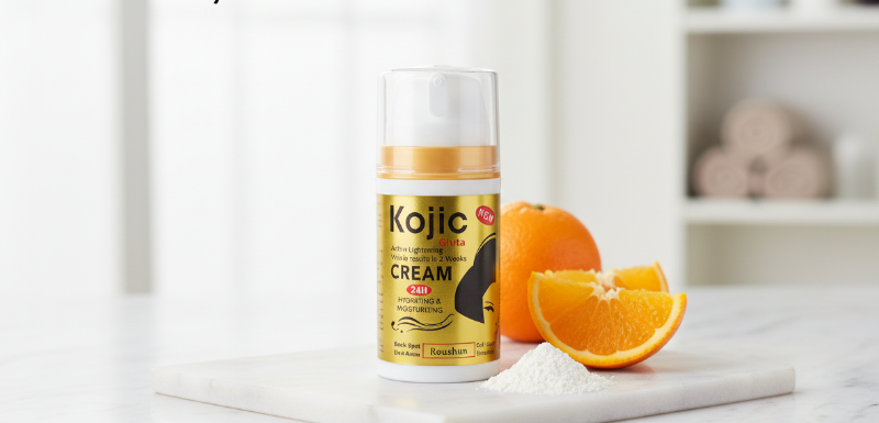 Roushun Gluta Kojic Skin Lightening Cream: With Kojic Acid & Glutathione – Results in 2 Weeks