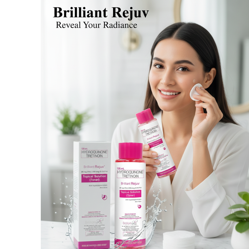 Brilliant Skin Rejuvenating Toner | Advanced Exfoliating Topical Solution | For Severe Acne, Blackheads & Dark Spot Correction
