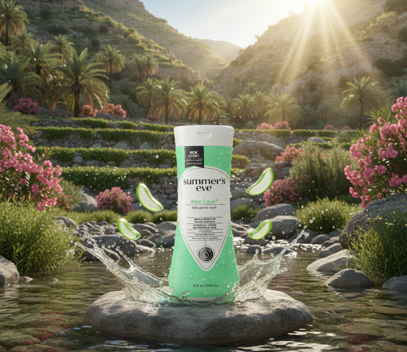 منظف سمرز إيف اليومي اللطيف مع خلاصة الصبار | ميسيلار، متوازن الحموضة للبشرة الحساسة | 15 أونصة سائلة Summer's Eve Gentle Daily Cleanser with Aloe Vera | Micellar, pH Balanced for Sensitive Skin | 15 fl oz