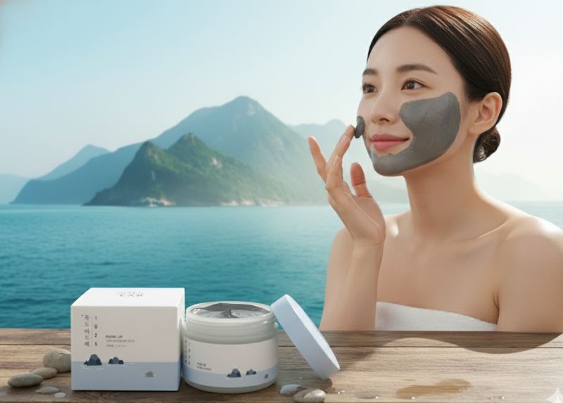 Round Lab 1025 Dokdo Mud Pack | Korean Wash-Off Clay Mask | 40% Mineral Mud + Deep Sea Water | Non-Drying Purifier for All Skin Types