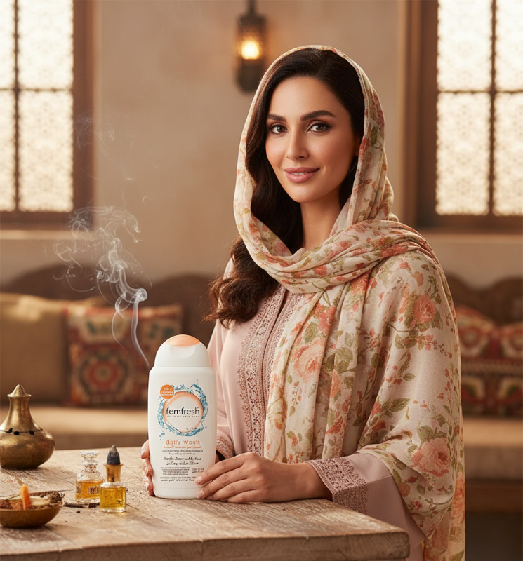 غسول فيم فريش اليومي للمناطق الحميمة مع خلاصة الصبار والآذريون | متوازن الحموضة ومُختبر من قبل أطباء النساء | 250 مل  Femfresh Daily Intimate Wash with Aloe Vera and Calendula Extract | pH Balanced and Gynecologically Tested | 250ml