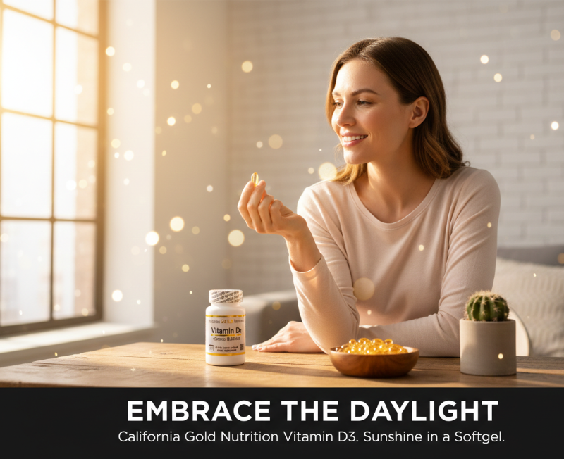 California Gold Nutrition Vitamin D3 5,000 IU | High-Potency Vitamin D for Immune & Bone Health