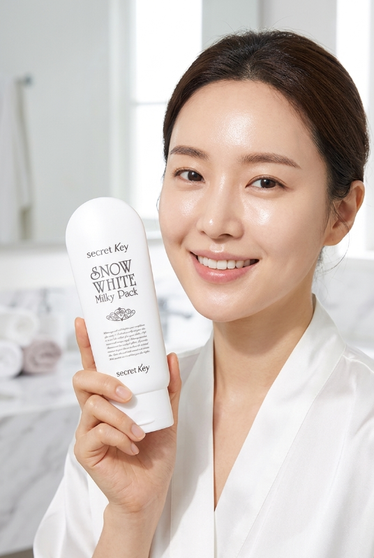 Secret Key Snow White Milky Pack 200g – Korean Brightening Wash-Off Mask | Niacinamide for Instant Radiance, Moisture & Soothing | 2-3 Minute Treatment