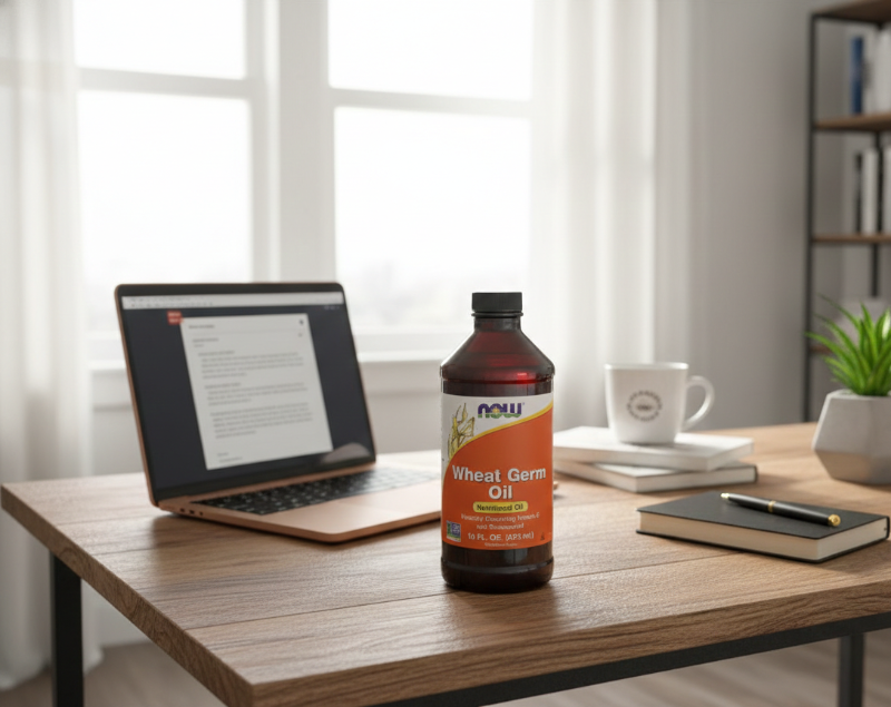 NOW Foods Wheat Germ Oil | Unprocessed, Rich in Omega‑3, Omega‑6 & Natural Vitamin E
