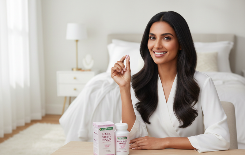 Nature's Bounty Optimal Solutions Hair, Skin & Nails | 3000 mcg Biotin Multivitamin for Healthy Hair, Skin & Nails