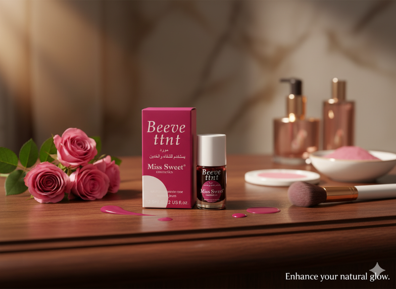 Miss Sweet Cosmetics Beeve ttnt Rose Flavored Lip Tint – 2-in-1 for Lips & Cheeks | Buildable Rose Color | Lightweight Liquid Tint