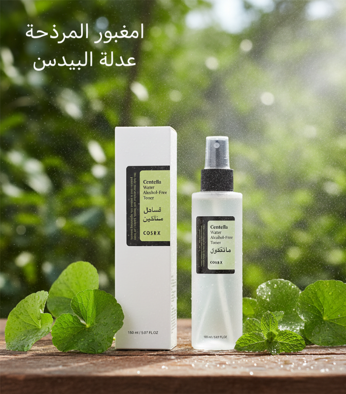 تونر كوسركس سنتيلا ووتر الخالي من الكحول - رذاذ مهدئ ومرطب للبشرة الحساسة والمعرضة لحب الشباب  Cosrx Centella Water Alcohol-Free Toner - Soothing and Hydrating Mist for Sensitive and Acne-Prone Skin