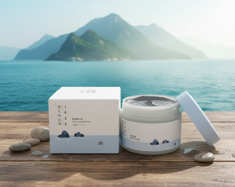 Round Lab 1025 Dokdo Mud Pack | Korean Wash-Off Clay Mask | 40% Mineral Mud + Deep Sea Water | Non-Drying Purifier for All Skin Types