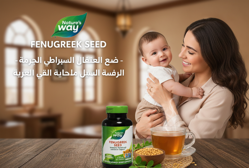 Nature’s Way Fenugreek Seed | Plant‑Based Lactation Support & Digestive Comfort – 180 Vegan Capsules