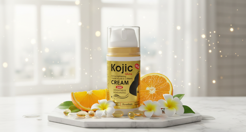Roushun Gluta Kojic Skin Lightening Cream: With Kojic Acid & Glutathione – Results in 2 Weeks