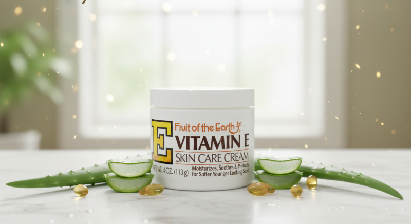 Fruit of the Earth Vitamin E Cream: With Aloe, Collagen & Elastin – 4 oz