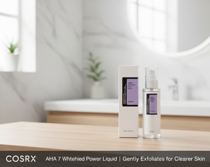 سائل كوسركس AHA 7 وايتهيد باور - مقشر مقشر بحمض الجليكوليك بنسبة 7% للمسام والملمس  Cosrex AHA 7 Whitehead Power Fluid - 7% Glycolic Acid Exfoliating Peel for Pores and Texture