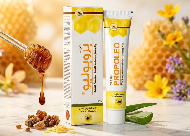 Propoleo Cream 40g: Natural Honey, Bee Propolis & Beeswax – All-Purpose Moisturizer for Sensitive Skin