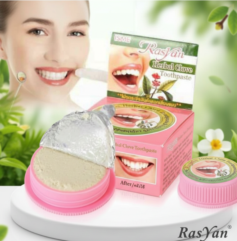 Rasyan Herbal Clove Toothpaste | Concentrated Natural Formula for Whitening, Gum Health & Fresh Breath