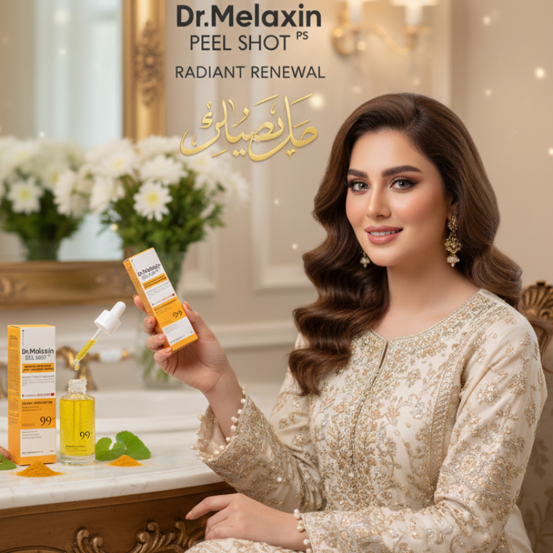 Dr. Melaxin Peel Shot Exfoliating Serum – Kojic Acid + Turmeric + Glycolic Acid | Rinse-Off Facial Treatment for Brighter, Even Skin Tone (80ml)