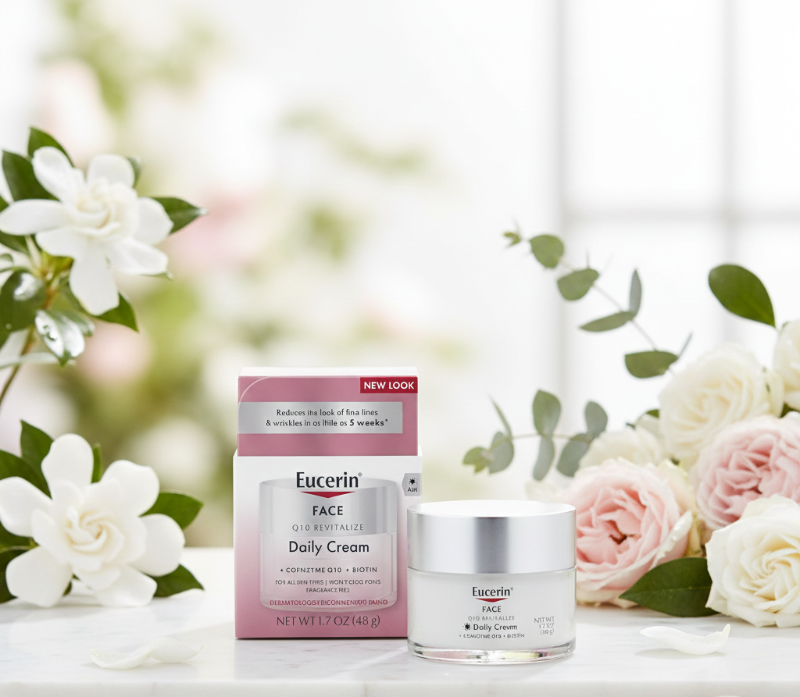 Eucerin Q10 Revitalize Daily Face Cream | Anti-Wrinkle Moisturizer with Coenzyme Q10 | Dermatologist Recommended, Fragrance-Free