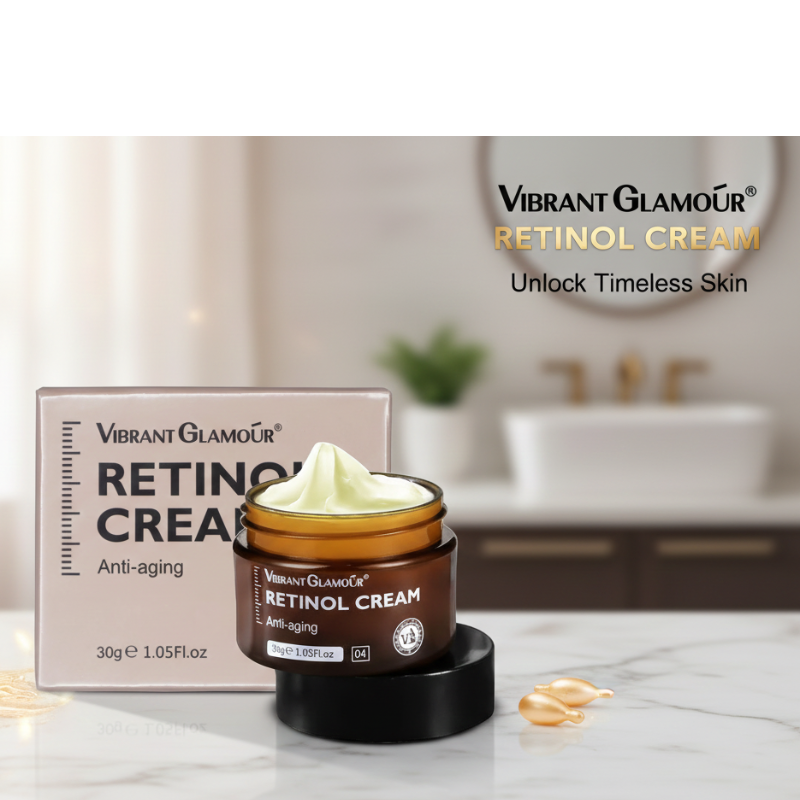 Vibrant Glamour Retinol Cream – Scientific-Grade Retinol Anti-Aging Cream | Reduces Wrinkles & Improves Firmness | 30g / 1.05 Fl.oz