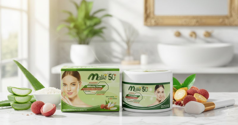 Malika 50+ Whitening Cream: SPF 50+ Sunscreen & Dark Spot Corrector