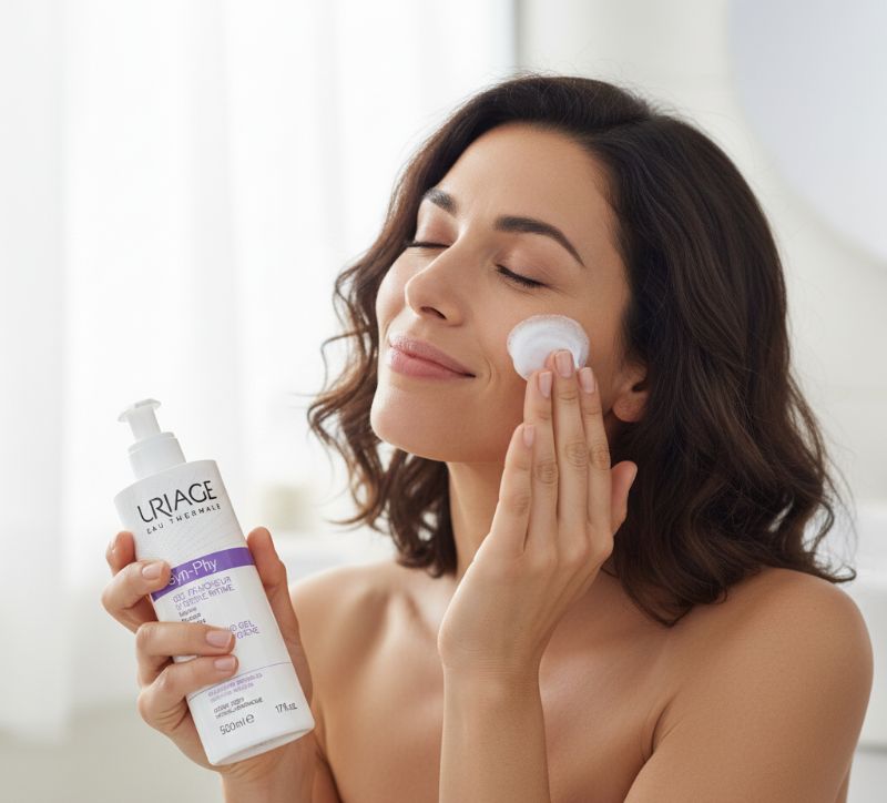 جل يورياج جين-في المنعش لتنظيف المناطق الحساسة - منظف يومي خالٍ من الصابون للبشرة الحساسة  Uriage Gen-V Refreshing Intimate Cleansing Gel - A Soap-Free Daily Cleanser for Sensitive Skin