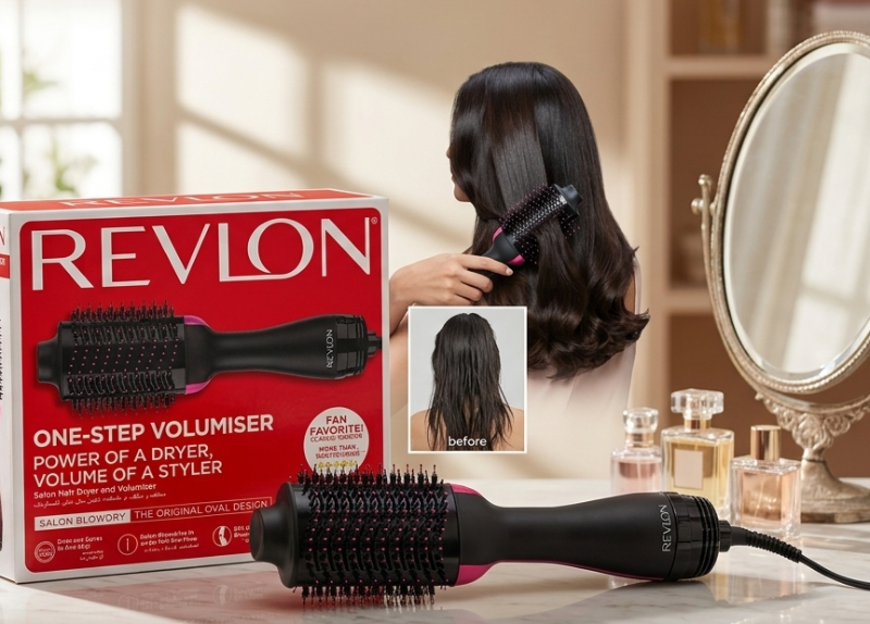 Revlon One-Step Volumiser Classic: 2-in-1 Hair Dryer & Styler – Oval Barrel, Ionic, 3 Heat Settings, Fan Favorite