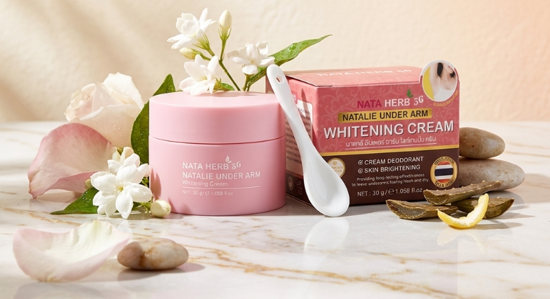 Nata Herb 56 Natalie Under Arm Whitening Cream 30g: Cream Deodorant & Brightener – Prevents Darkening from Friction