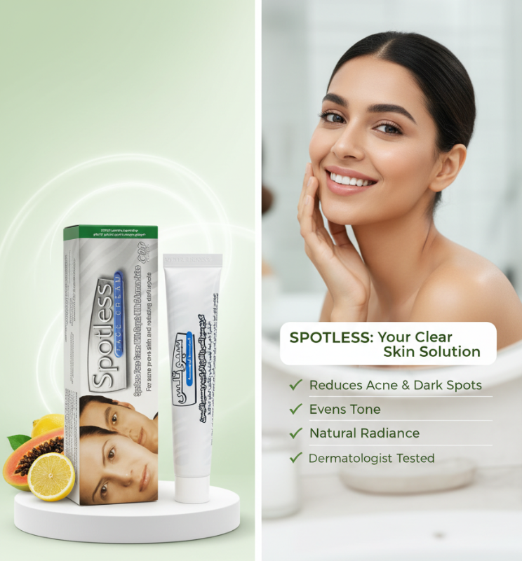 Eva Spotless Face Cream 0.6 fl oz – Rayeb Milk & Lemon Juice | Reduces Dark Spots & Treats Acne-Prone Skin | Eva Cosmetics