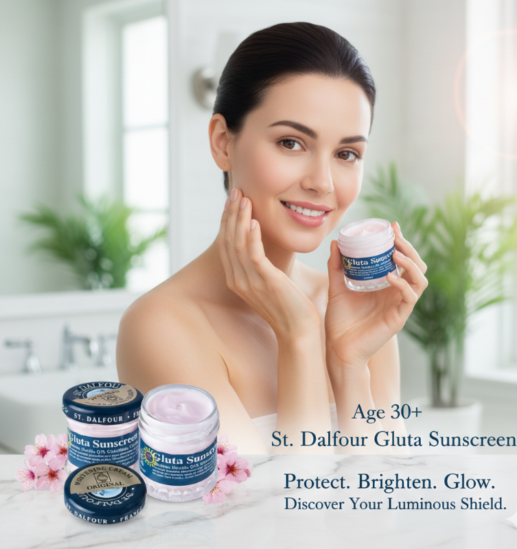 ST. DALFOUR Gluta Sunscreen Cream | High SPF with Glutathione & Q10 for Anti‑Aging UV Defense