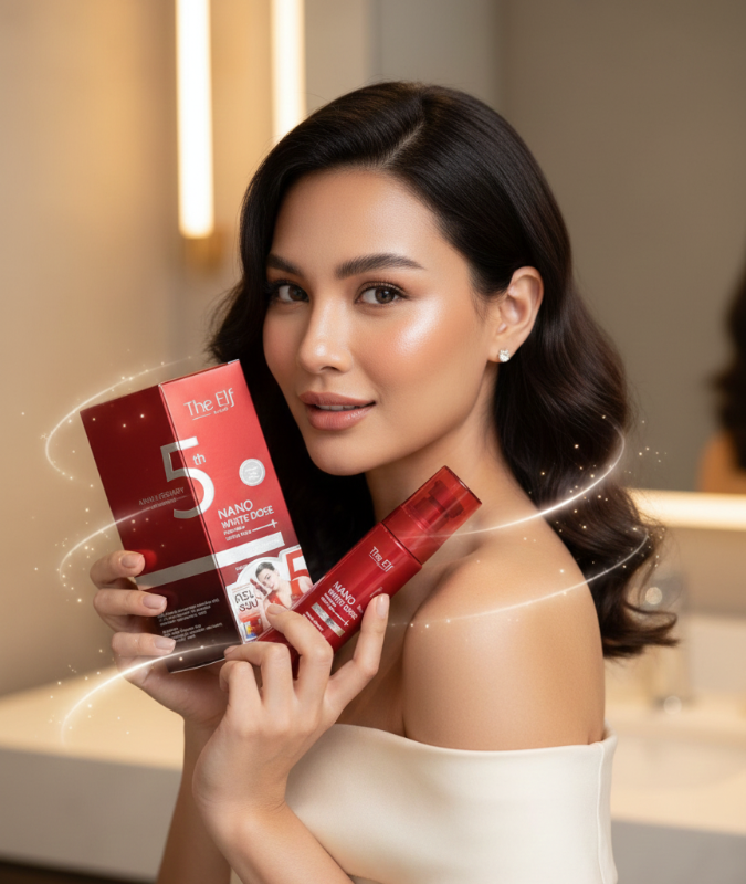 Elf Nano White Dose Premium White Plus Advanced Whitening Serum | 5th Anniversary Edition | Niacinamide, Glutathione, Arbutin | Face & Body Brightening