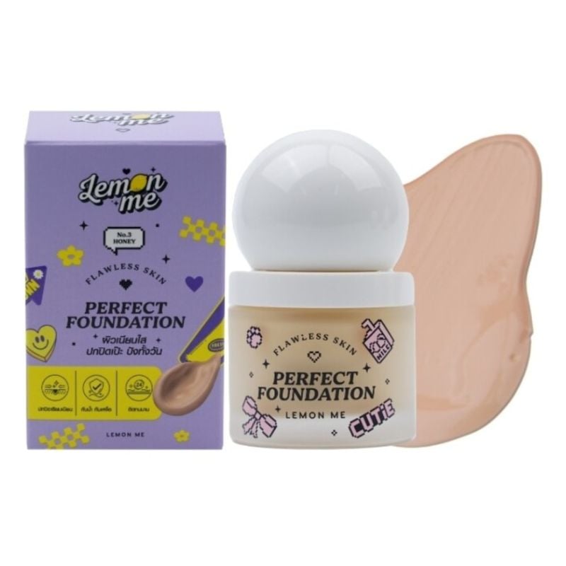 كريم أساس ليمون مي لبشرة مثالية خالية من العيوب، 35 جرام، 03 عسل    Lemon Me Foundation for a perfect, flawless complexion, 35g, 03 Honey