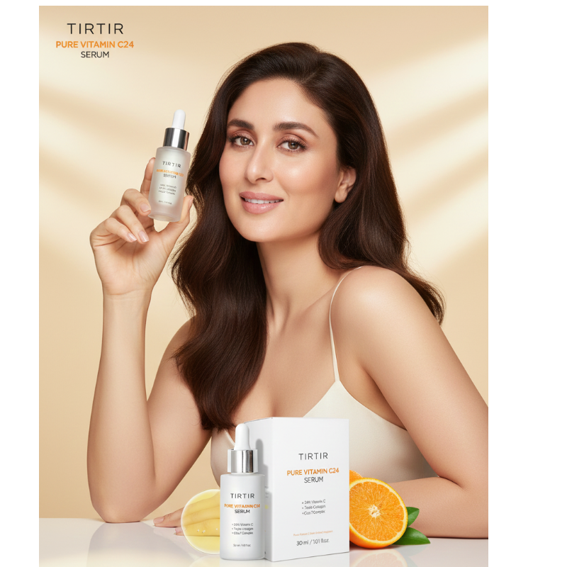 TIRTIR Pure Vitamin C24 Serum | 24% Pure Vitamin C + Triple Collagen + CICA Complex | Brightening & Firming Antioxidant Serum