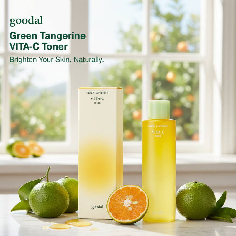 GOODAL Green Tangerine Vita C Toner | 50% Green Tangerine + 10% Vitamin C | Dark Spot Correcting & Antioxidant Toner